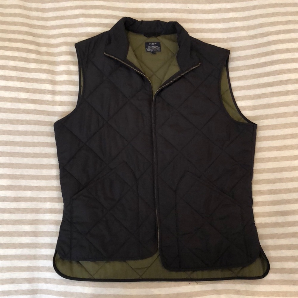 J. Crew Factory Black Quilted Vest